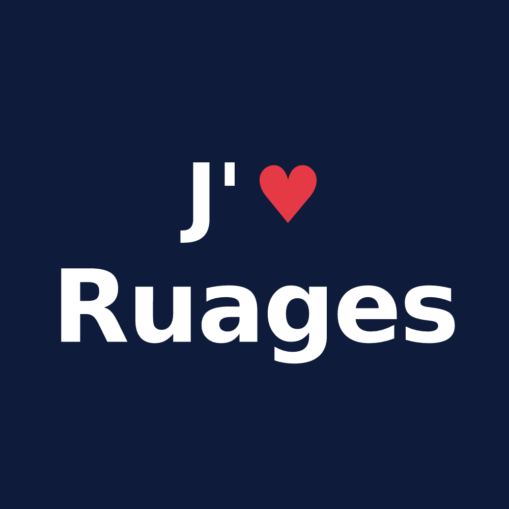 T-shirt personnalisé Ruages — design J'aime Ruages