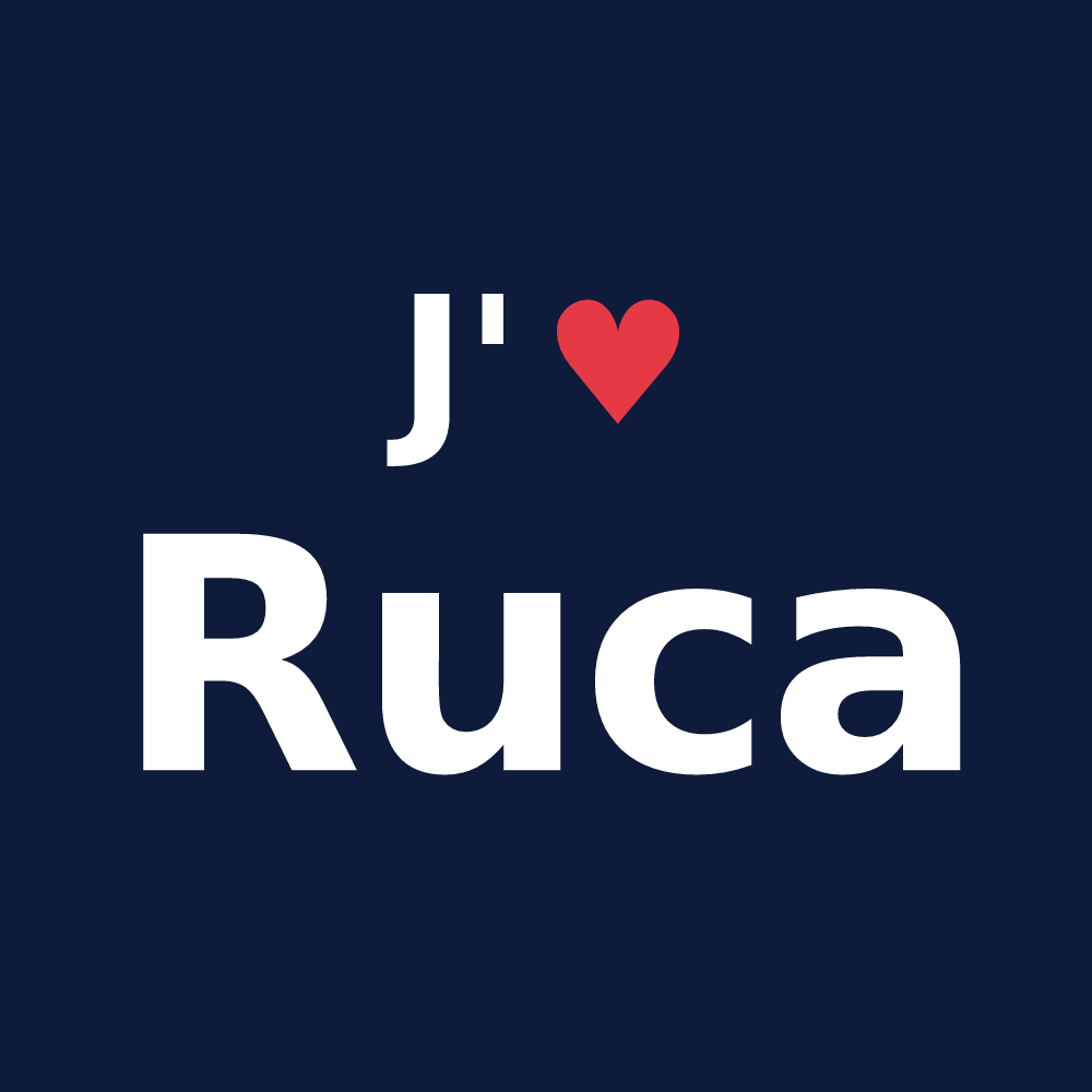 T-shirt personnalisé Ruca — design J'aime Ruca