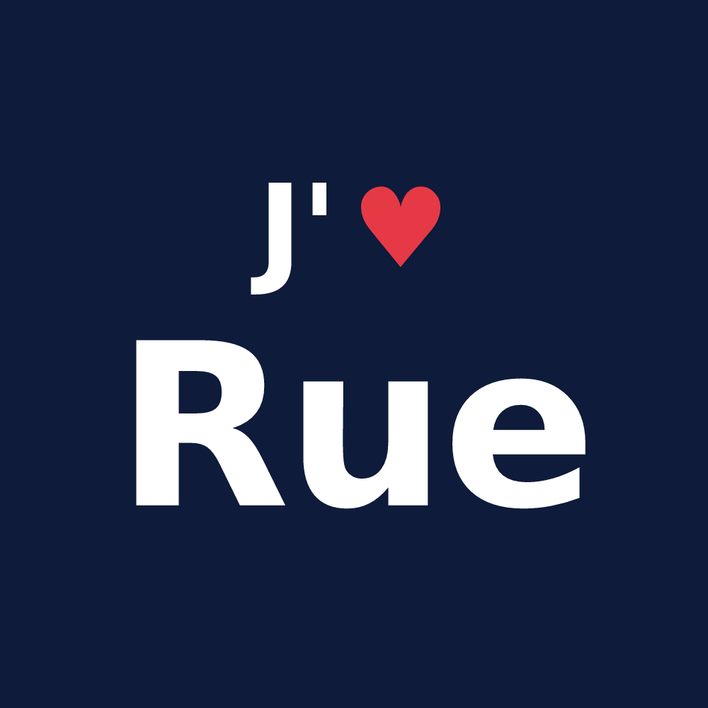 T-shirt personnalisé Rue — design J'aime Rue