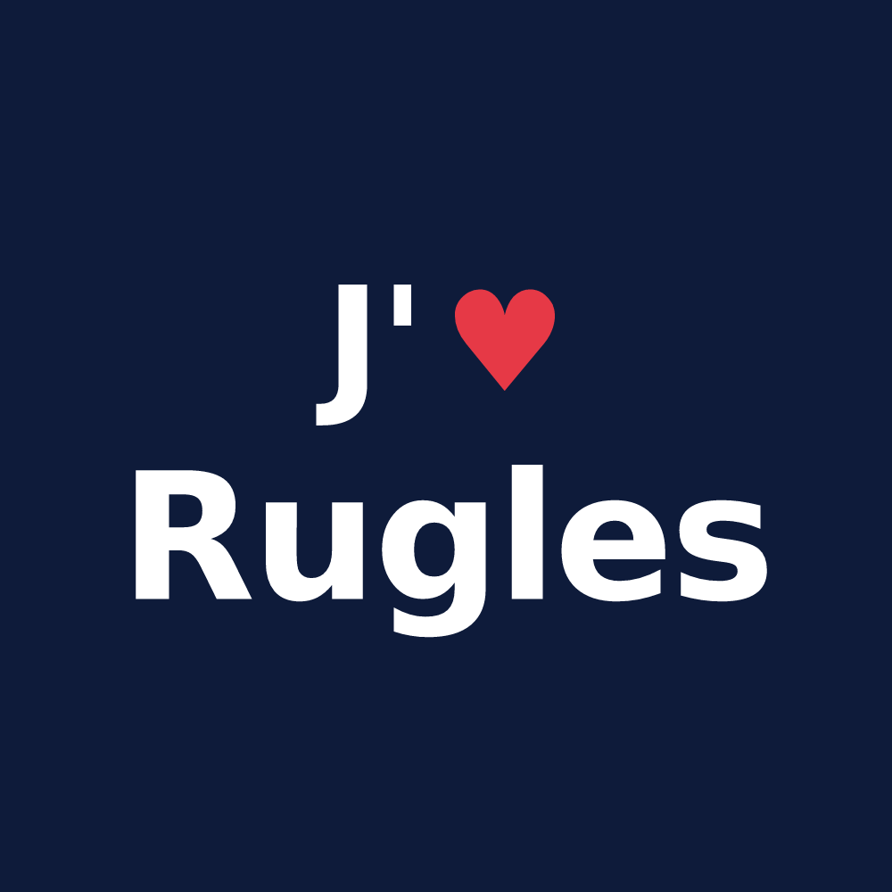 T-shirt personnalisé Rugles — design J'aime Rugles