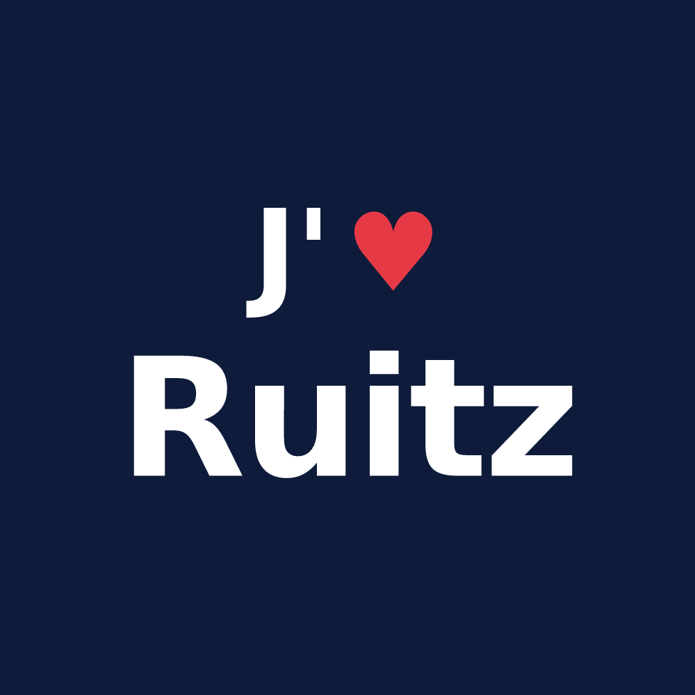 T-shirt personnalisé Ruitz — design J'aime Ruitz