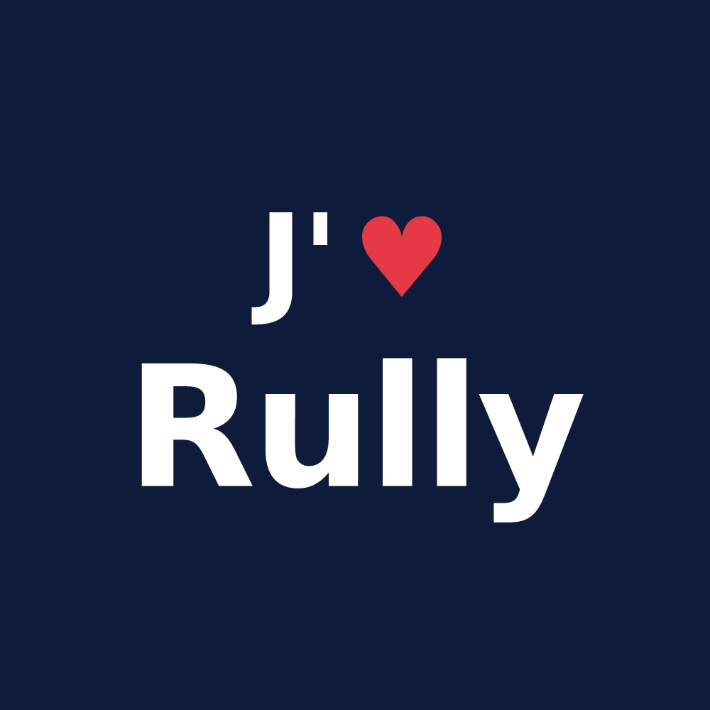 T-shirt personnalisé Rully — design J'aime Rully