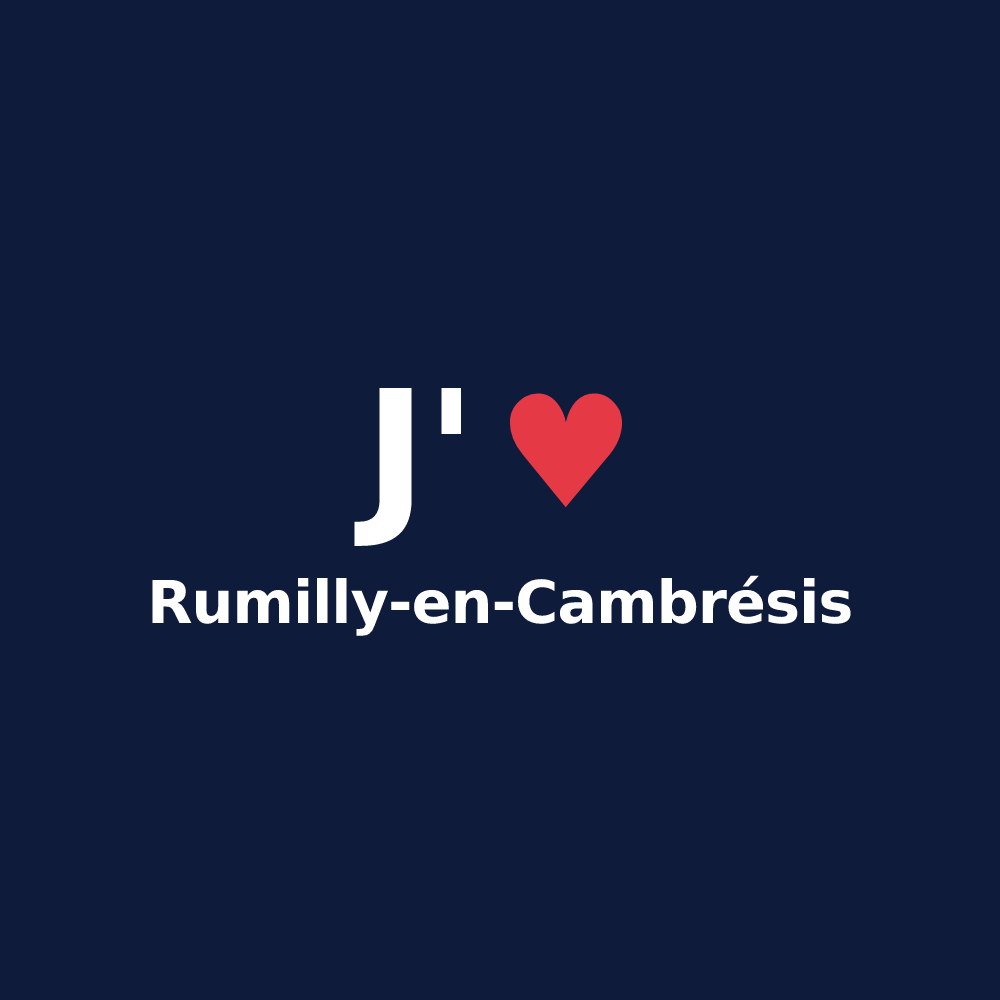 T-shirt personnalisé Rumilly-en-Cambrésis — design J'aime Rumilly-en-Cambrésis