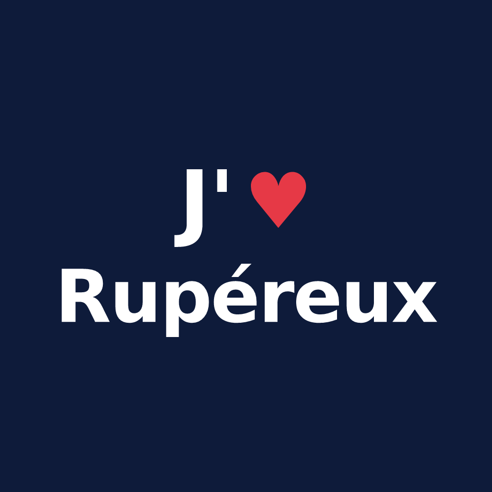 T-shirt personnalisé Rupéreux — design « J'aime Rupéreux » imprimé sur le t-shirt