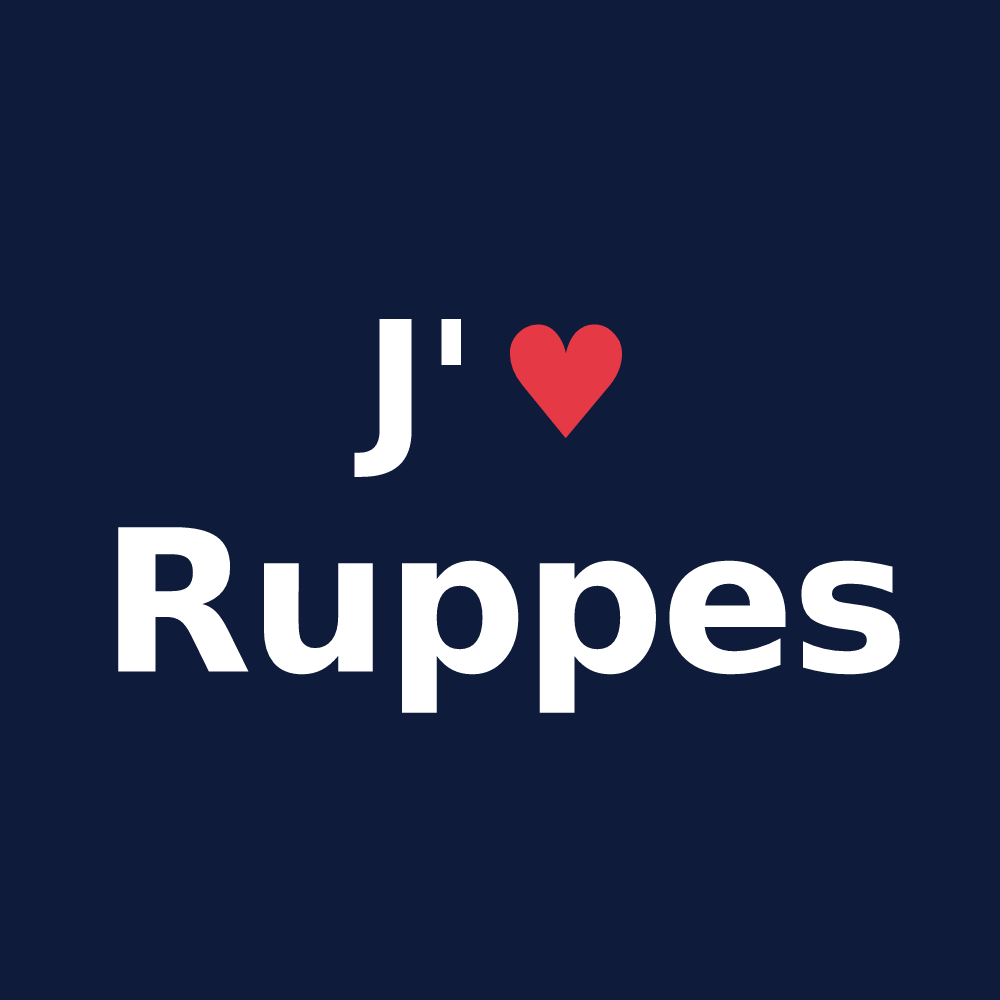 T-shirt personnalisé Ruppes — design J'aime Ruppes