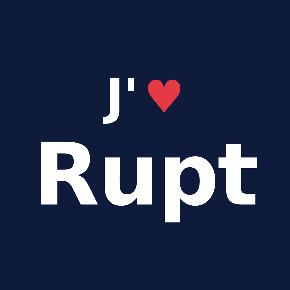 T-shirt personnalisé Rupt — design J'aime Rupt