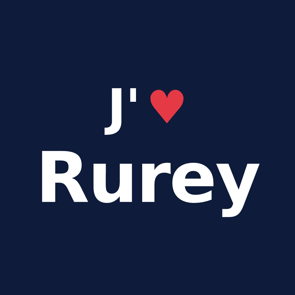 T-shirt personnalisé Rurey — design J'aime Rurey
