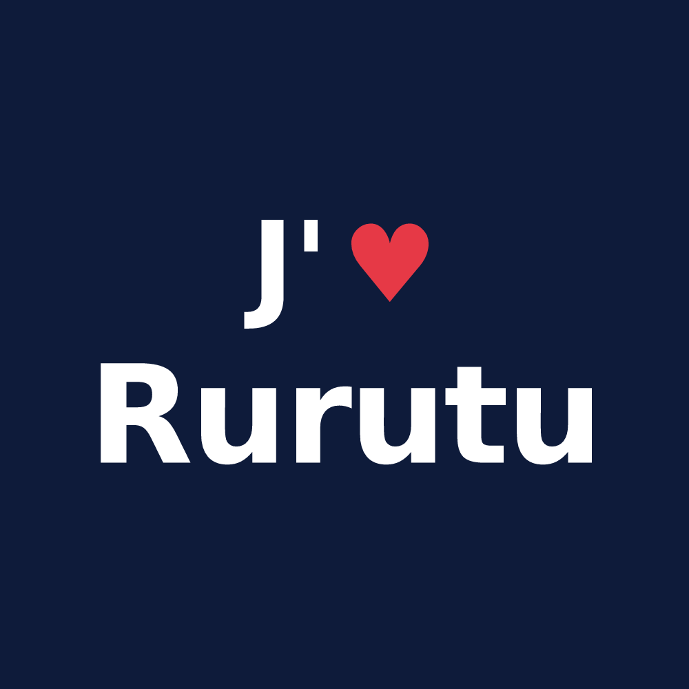 T-shirt personnalisé Rurutu — design J'aime Rurutu