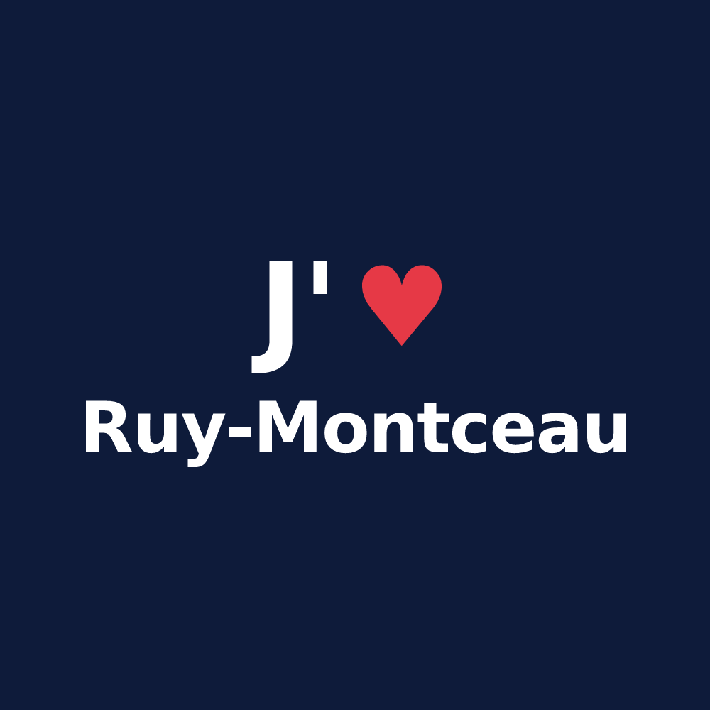 T-shirt personnalisé Ruy-Montceau — design J'aime Ruy-Montceau