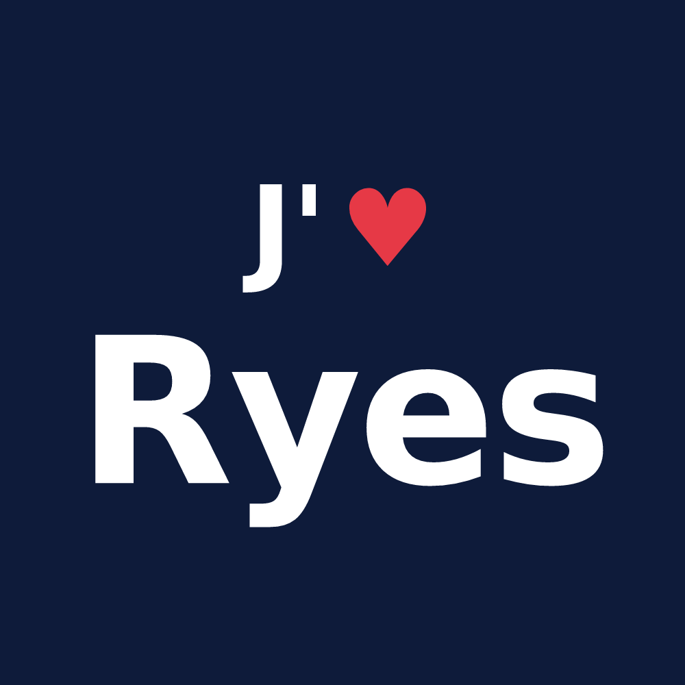 T-shirt personnalisé Ryes — design J'aime Ryes