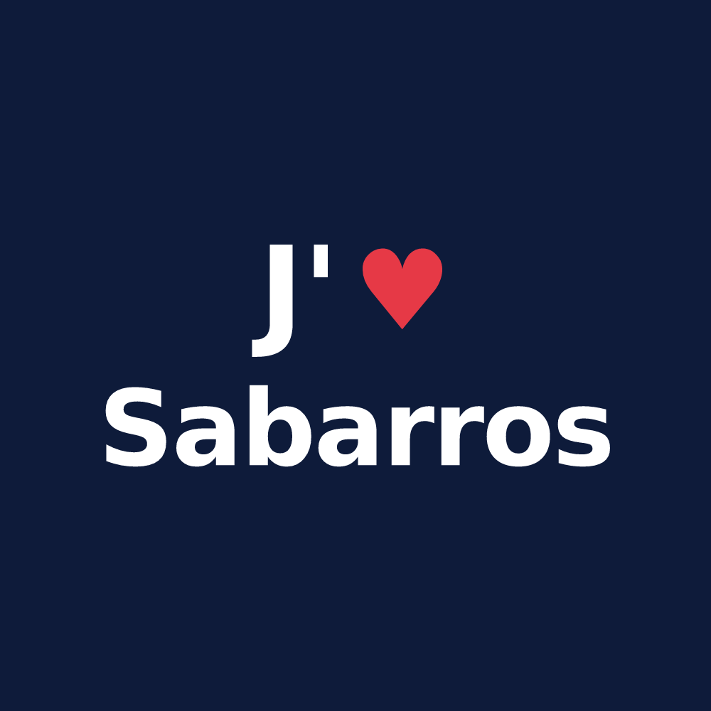 T-shirt personnalisé Sabarros — design J'aime Sabarros