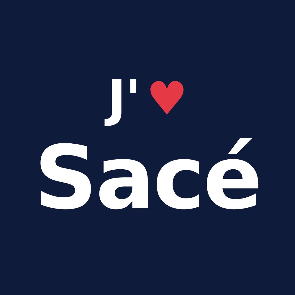 T-shirt personnalisé Sacé — design J'aime Sacé
