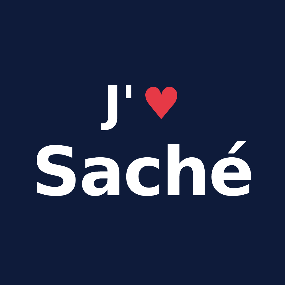 T-shirt personnalisé Saché — design J'aime Saché