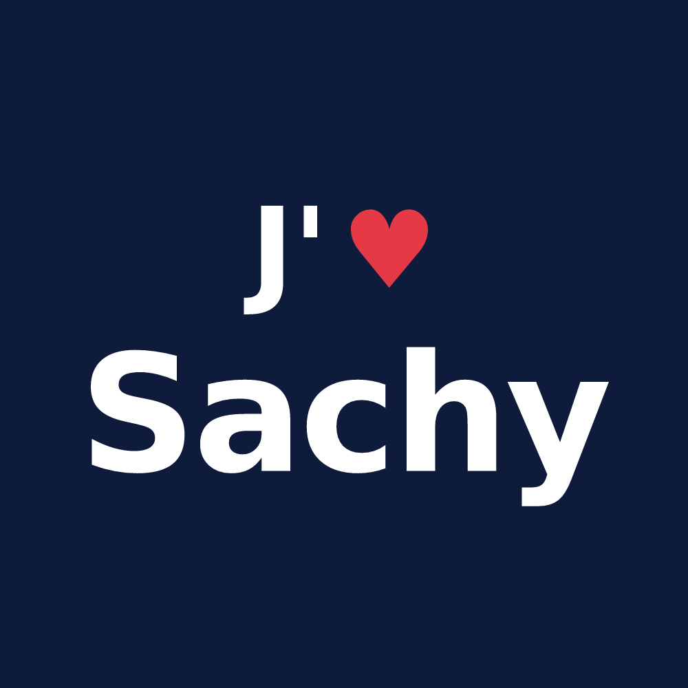 T-shirt personnalisé Sachy — design J'aime Sachy