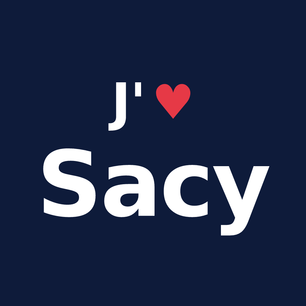 T-shirt personnalisé Sacy — design J'aime Sacy