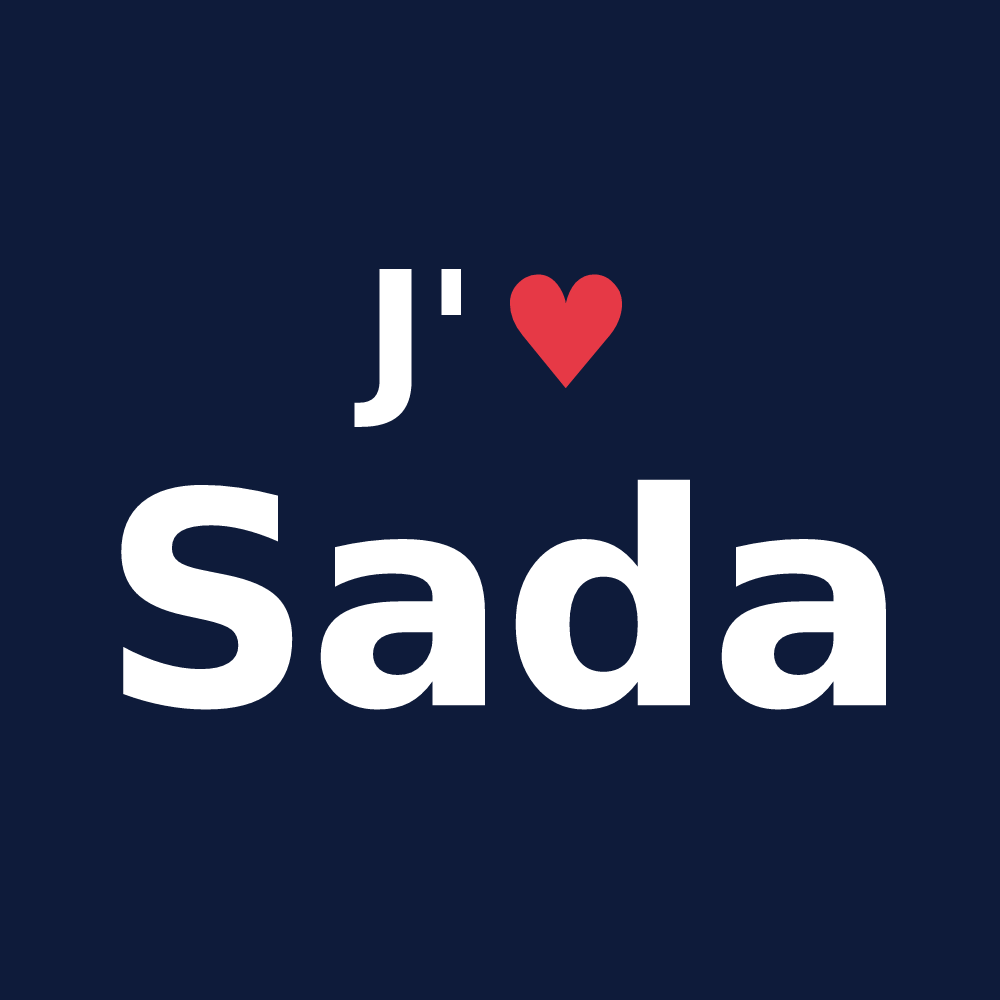 T-shirt personnalisé Sada — design J'aime Sada