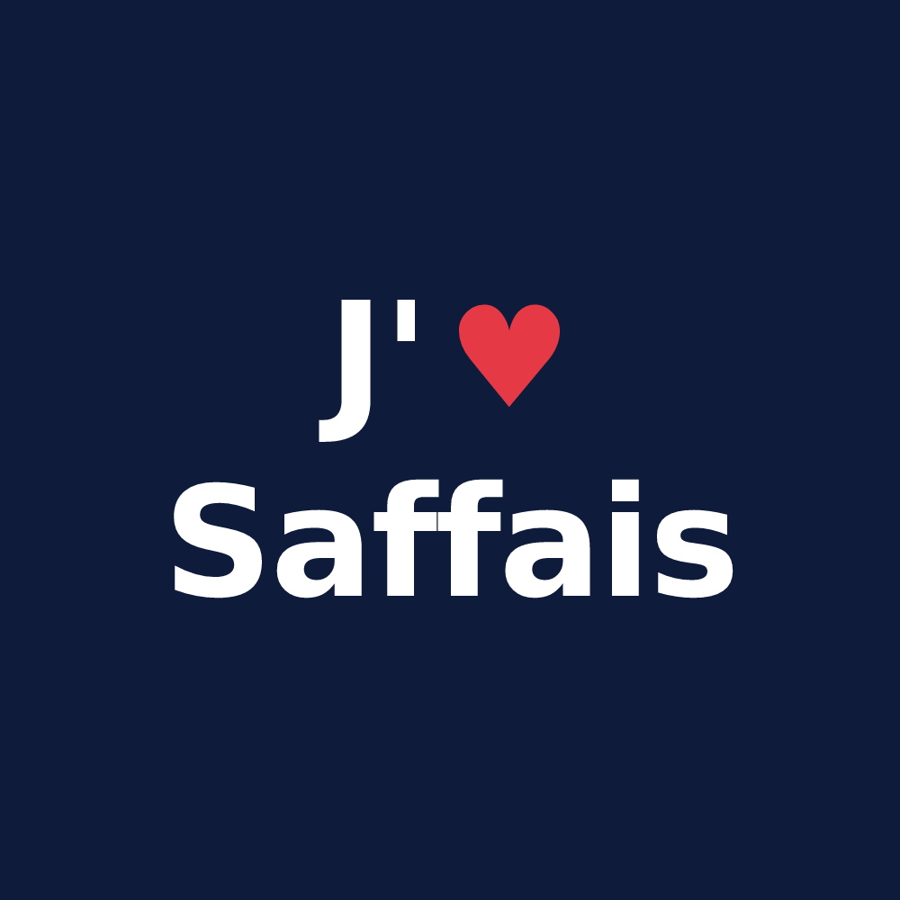 T-shirt personnalisé Saffais — design J'aime Saffais