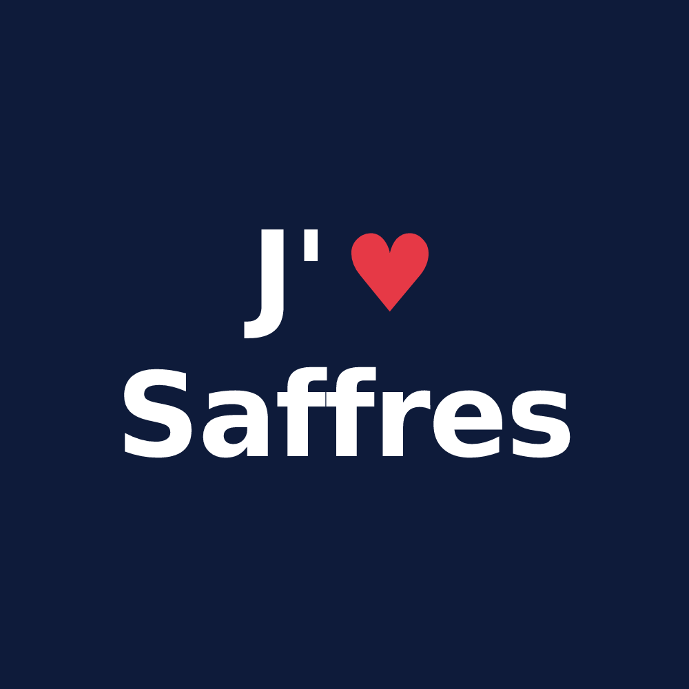 T-shirt personnalisé Saffres — design J'aime Saffres