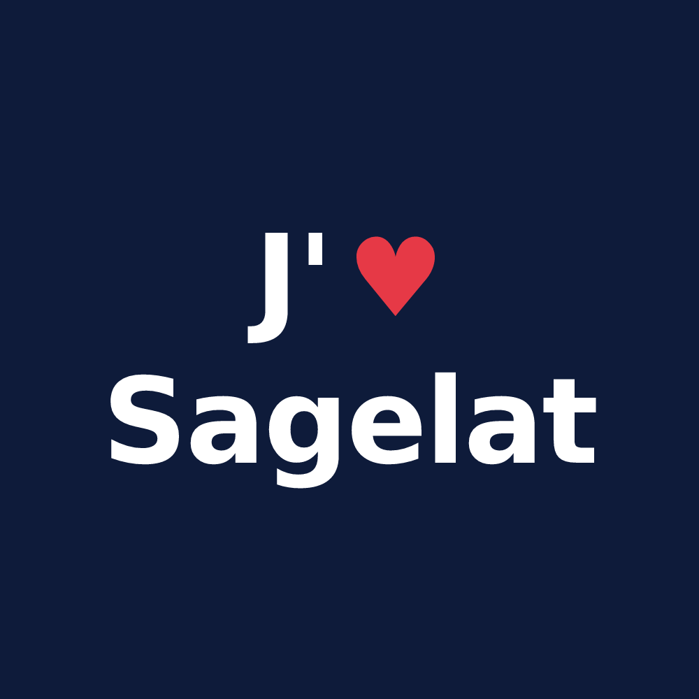 T-shirt personnalisé Sagelat — design J'aime Sagelat