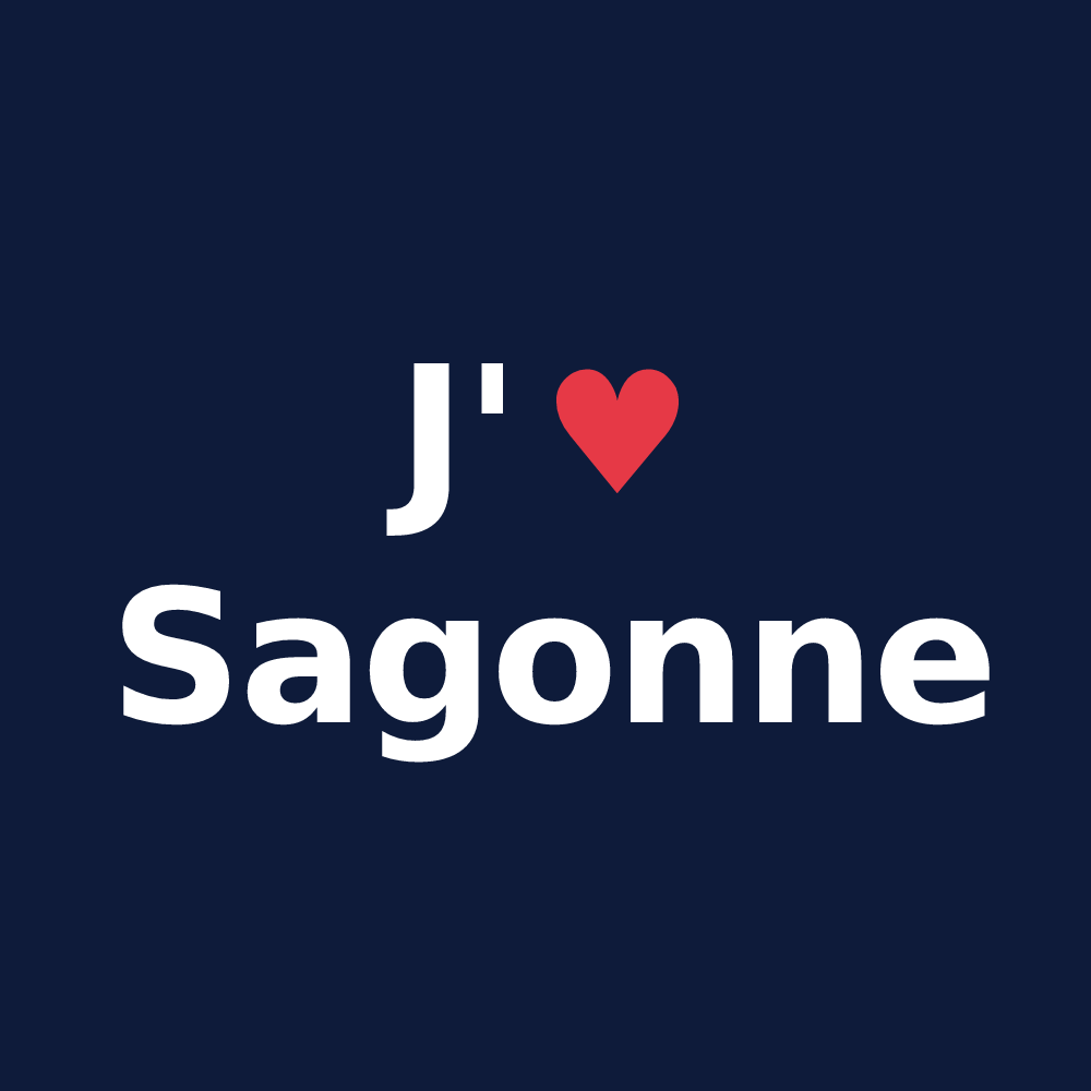 T-shirt personnalisé Sagonne — design J'aime Sagonne