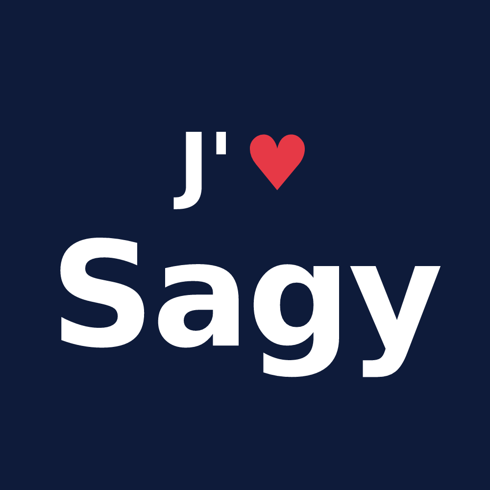 T-shirt personnalisé Sagy — design J'aime Sagy