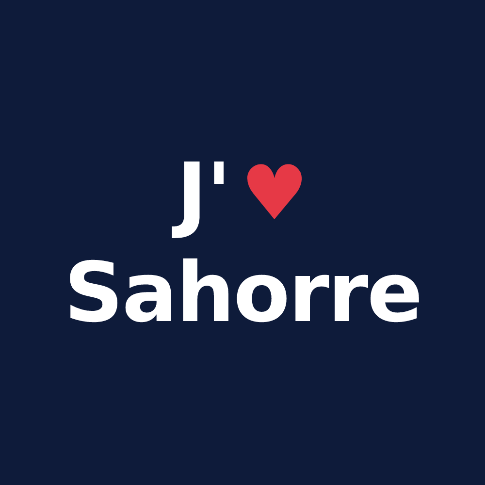T-shirt personnalisé Sahorre — design J'aime Sahorre