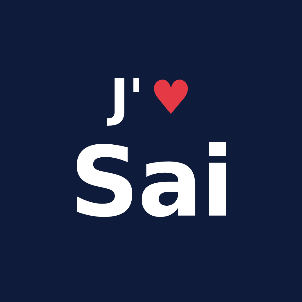 T-shirt personnalisé Sai — design J'aime Sai