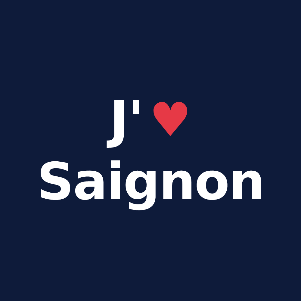 T-shirt personnalisé Saignon — design J'aime Saignon