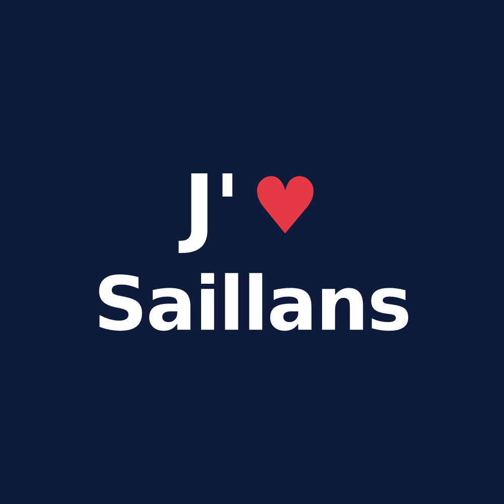 T-shirt personnalisé Saillans — design J'aime Saillans