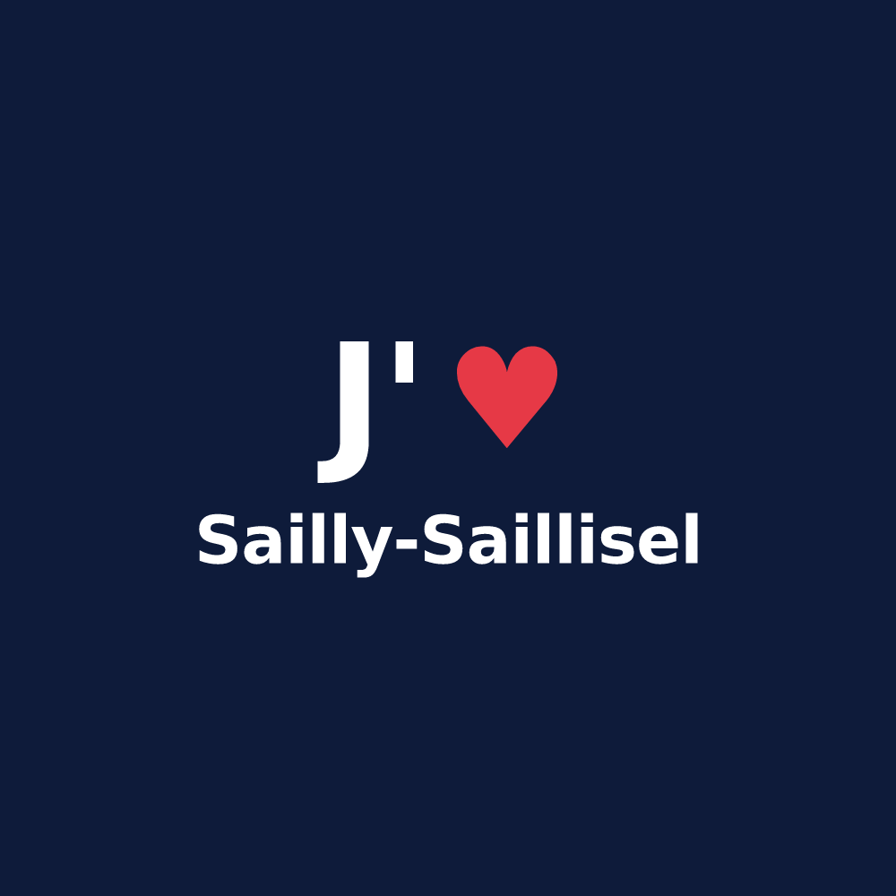 T-shirt personnalisé Sailly-Saillisel — design J'aime Sailly-Saillisel