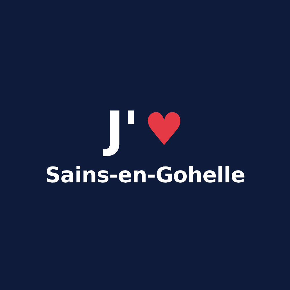 T-shirt personnalisé Sains-en-Gohelle — design J'aime Sains-en-Gohelle
