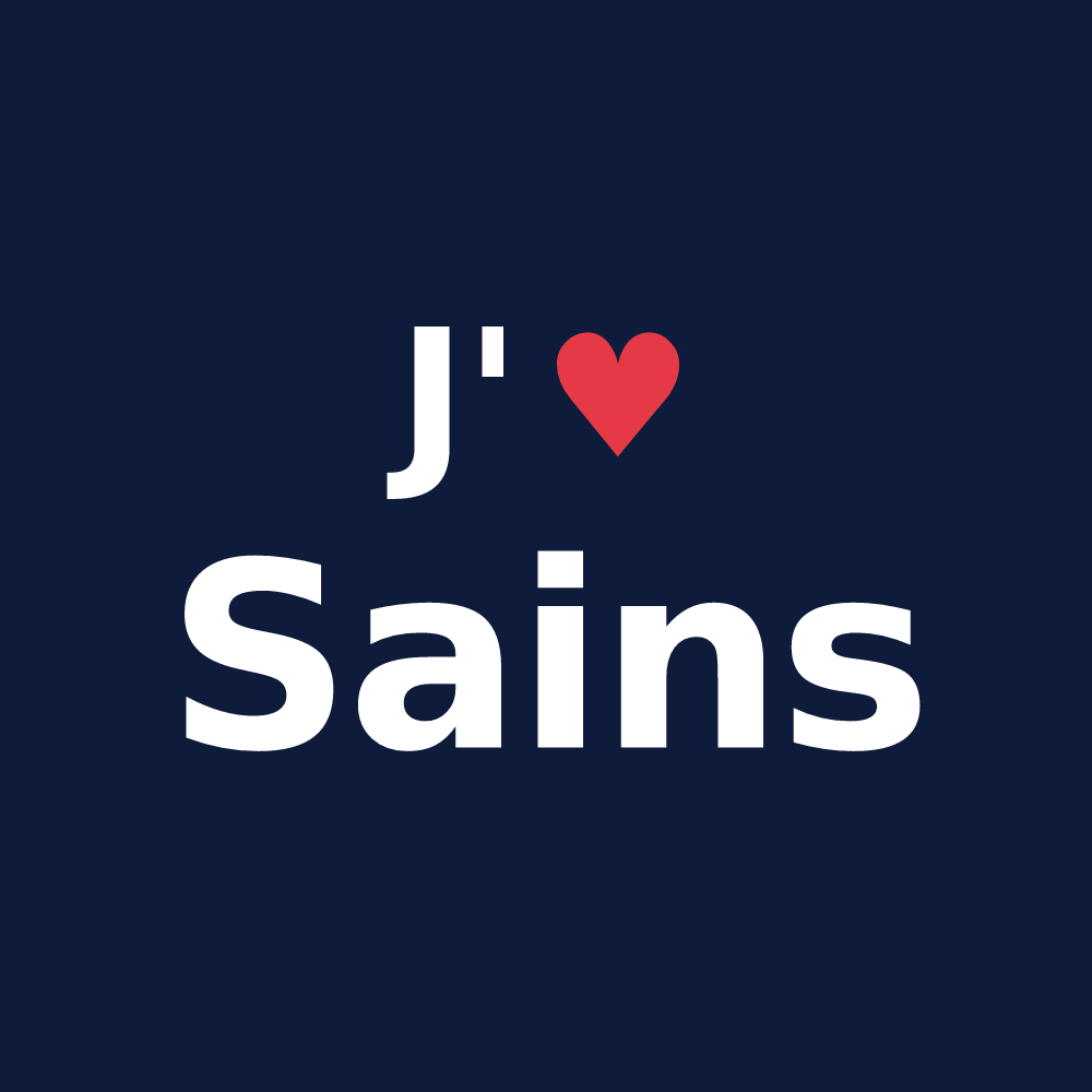T-shirt personnalisé Sains — design J'aime Sains
