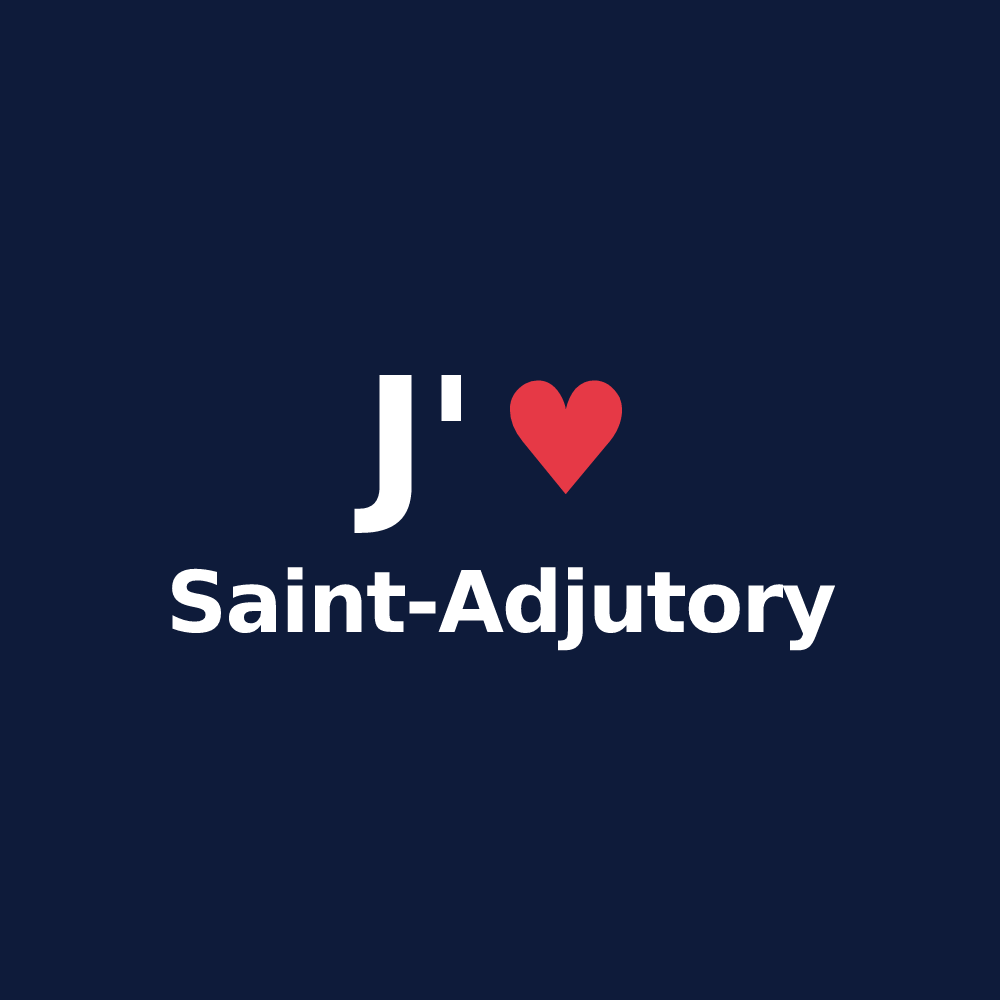 T-shirt personnalisé Saint-Adjutory — design J'aime Saint-Adjutory