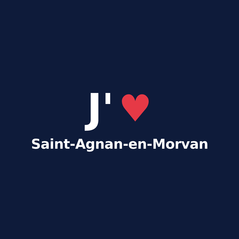 T-shirt personnalisé Saint-Agnan-en-Morvan — design J'aime Saint-Agnan-en-Morvan