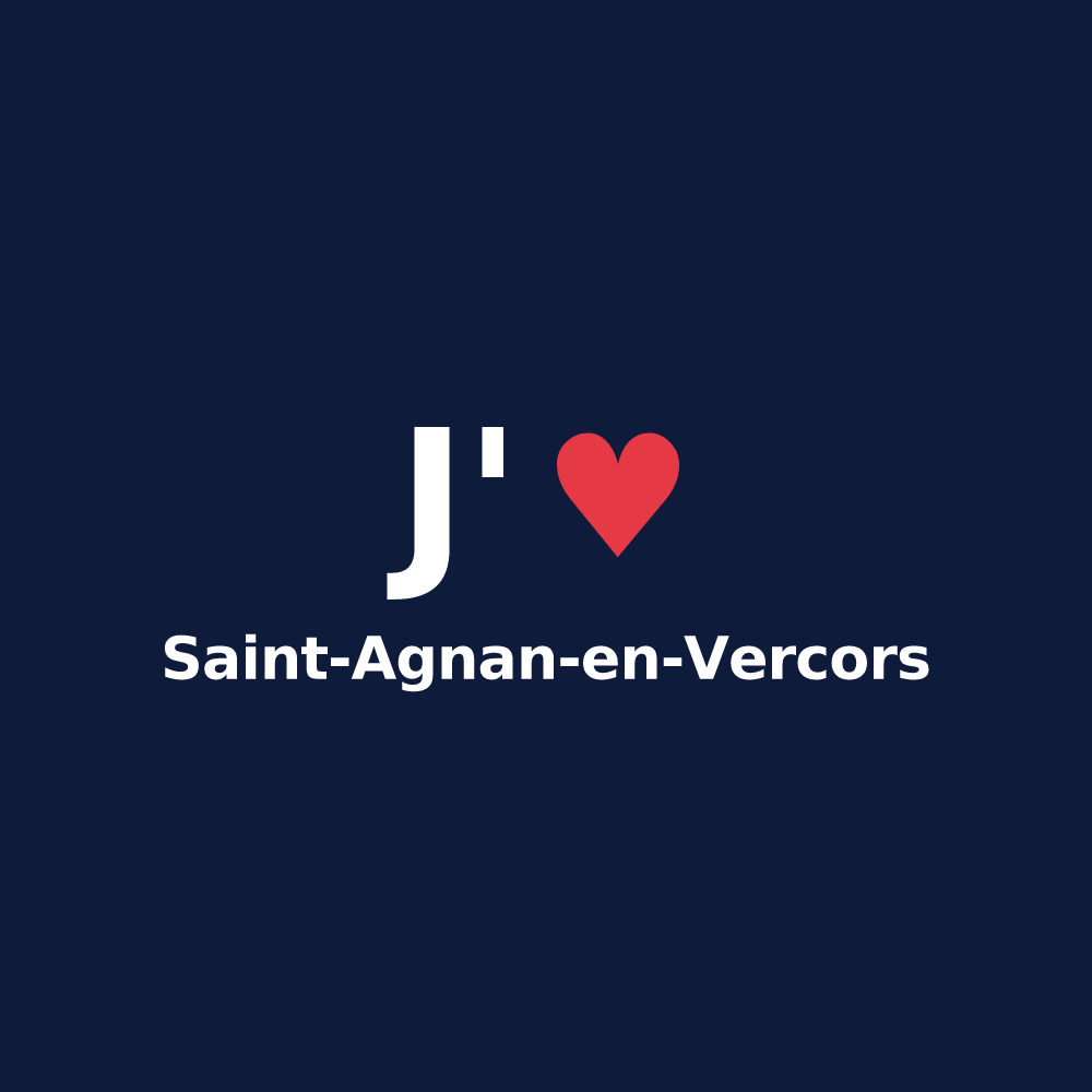 T-shirt personnalisé Saint-Agnan-en-Vercors — design J'aime Saint-Agnan-en-Vercors