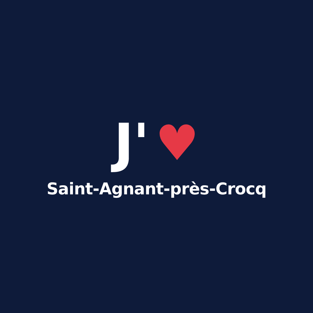 T-shirt personnalisé Saint-Agnant-près-Crocq — design J'aime Saint-Agnant-près-Crocq