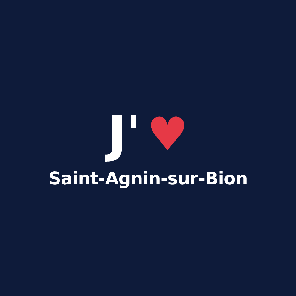 T-shirt personnalisé Saint-Agnin-sur-Bion — design J'aime Saint-Agnin-sur-Bion