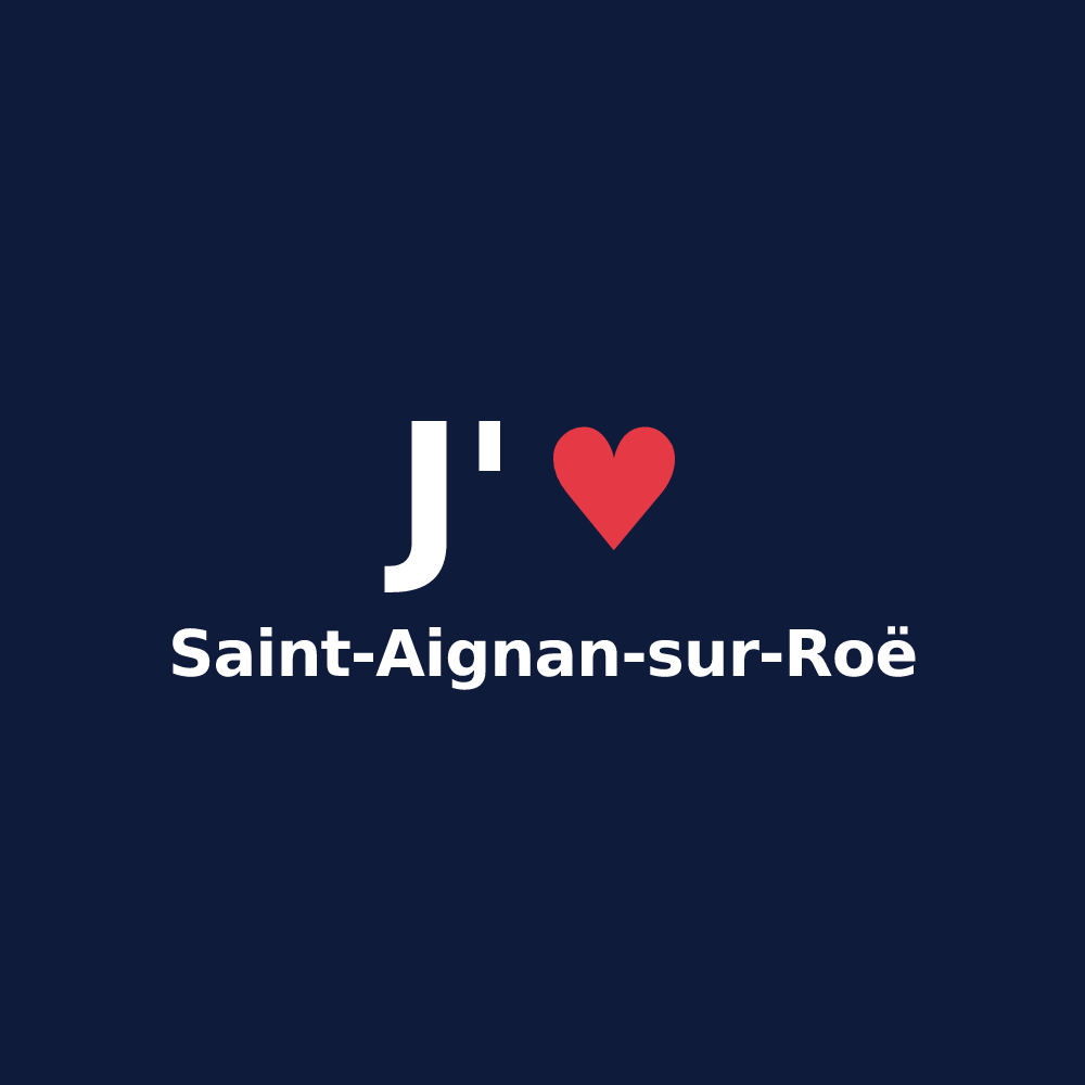T-shirt personnalisé Saint-Aignan-sur-Roë — design J'aime Saint-Aignan-sur-Roë