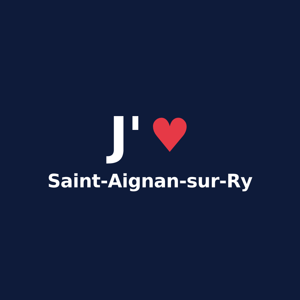 T-shirt personnalisé Saint-Aignan-sur-Ry — design J'aime Saint-Aignan-sur-Ry