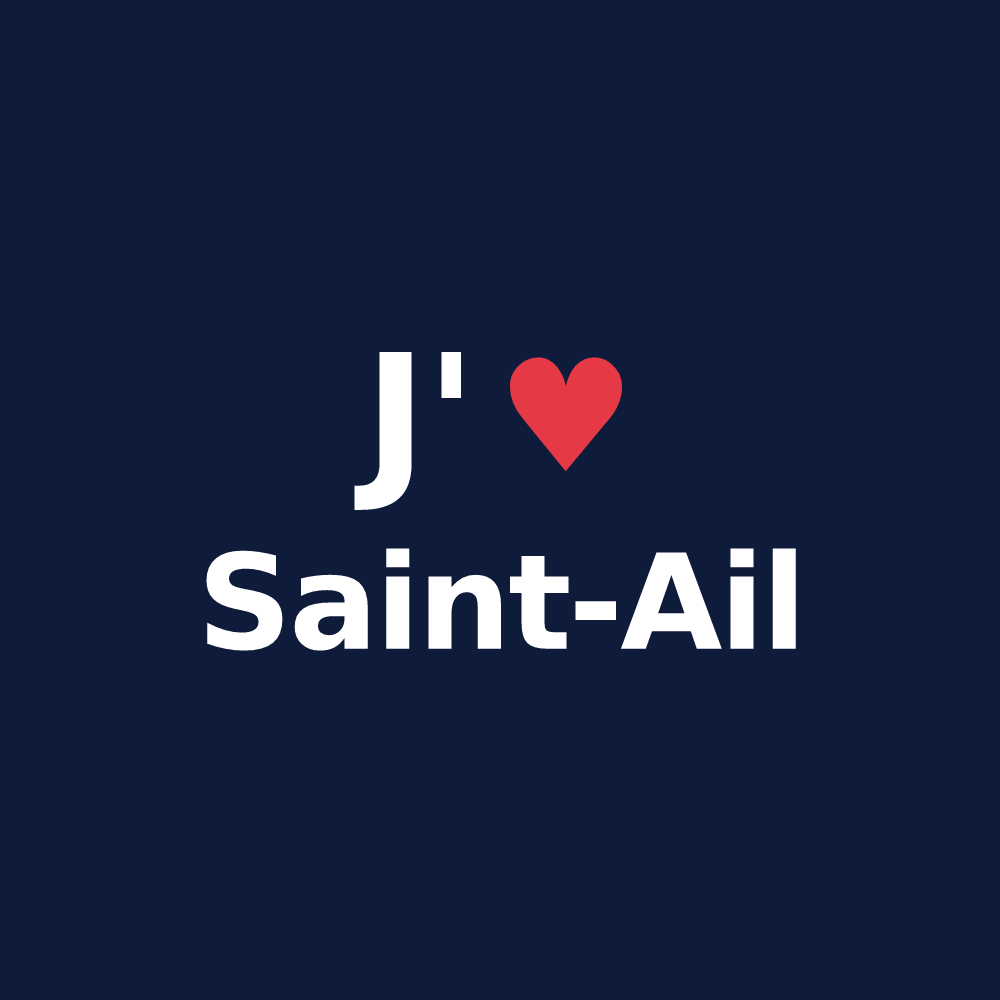 T-shirt personnalisé Saint-Ail — design J'aime Saint-Ail