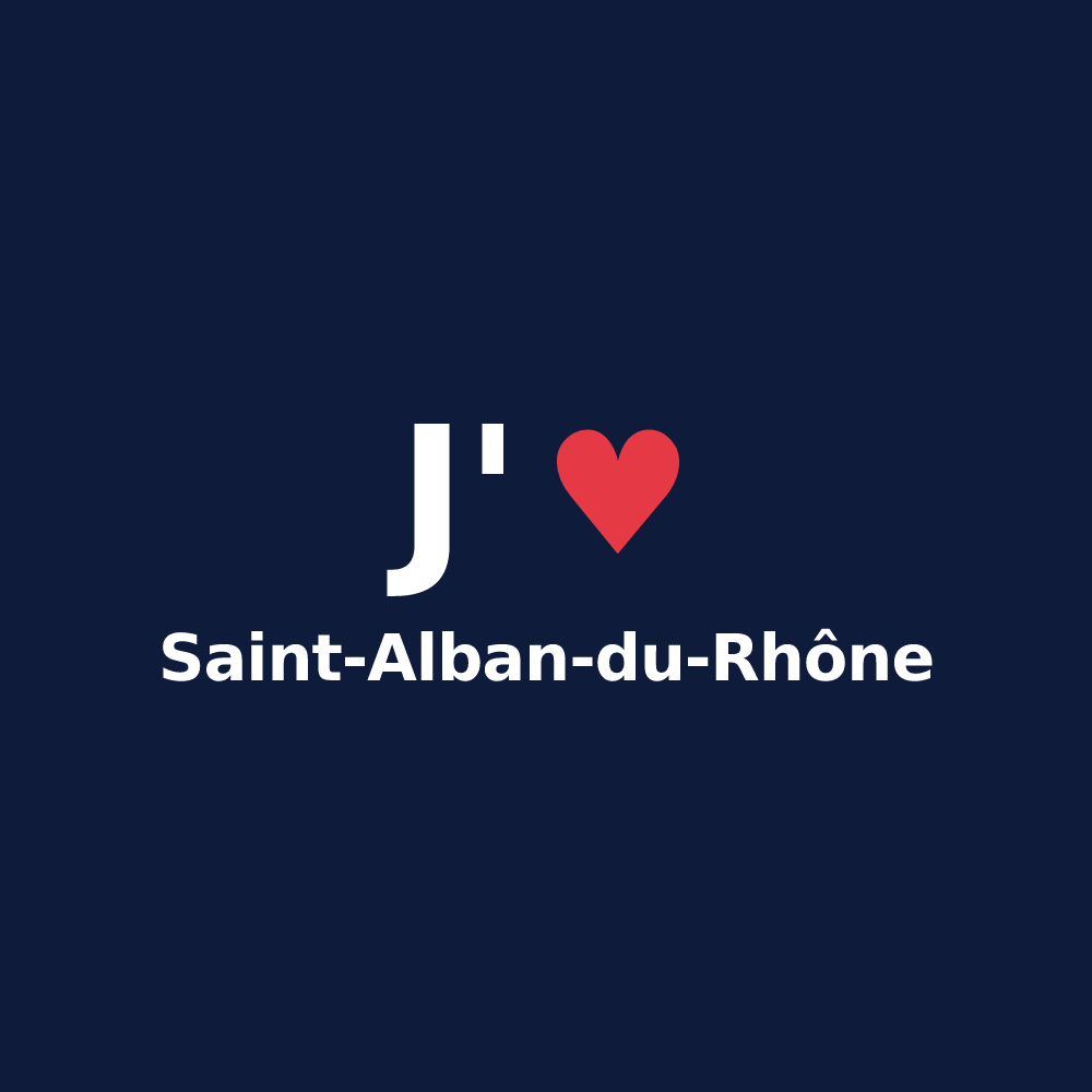 T-shirt personnalisé Saint-Alban-du-Rhône — design J'aime Saint-Alban-du-Rhône