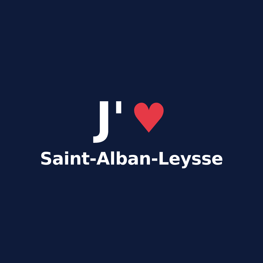 T-shirt personnalisé Saint-Alban-Leysse — design J'aime Saint-Alban-Leysse