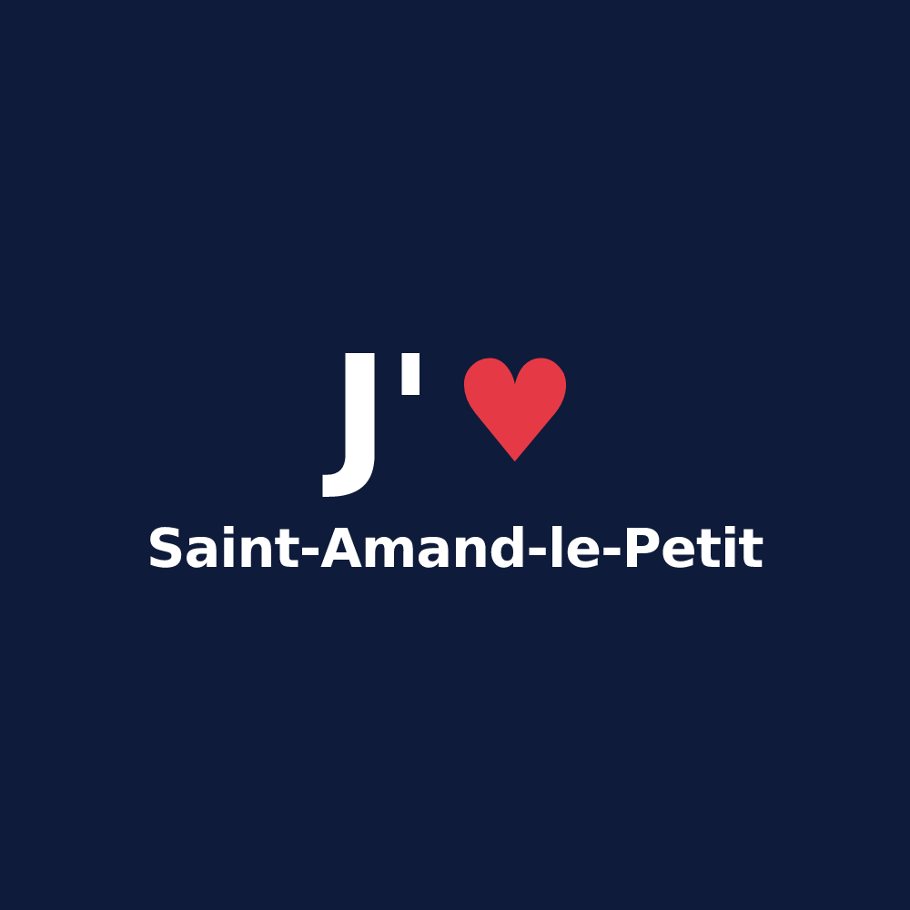 T-shirt personnalisé Saint-Amand-le-Petit — design J'aime Saint-Amand-le-Petit