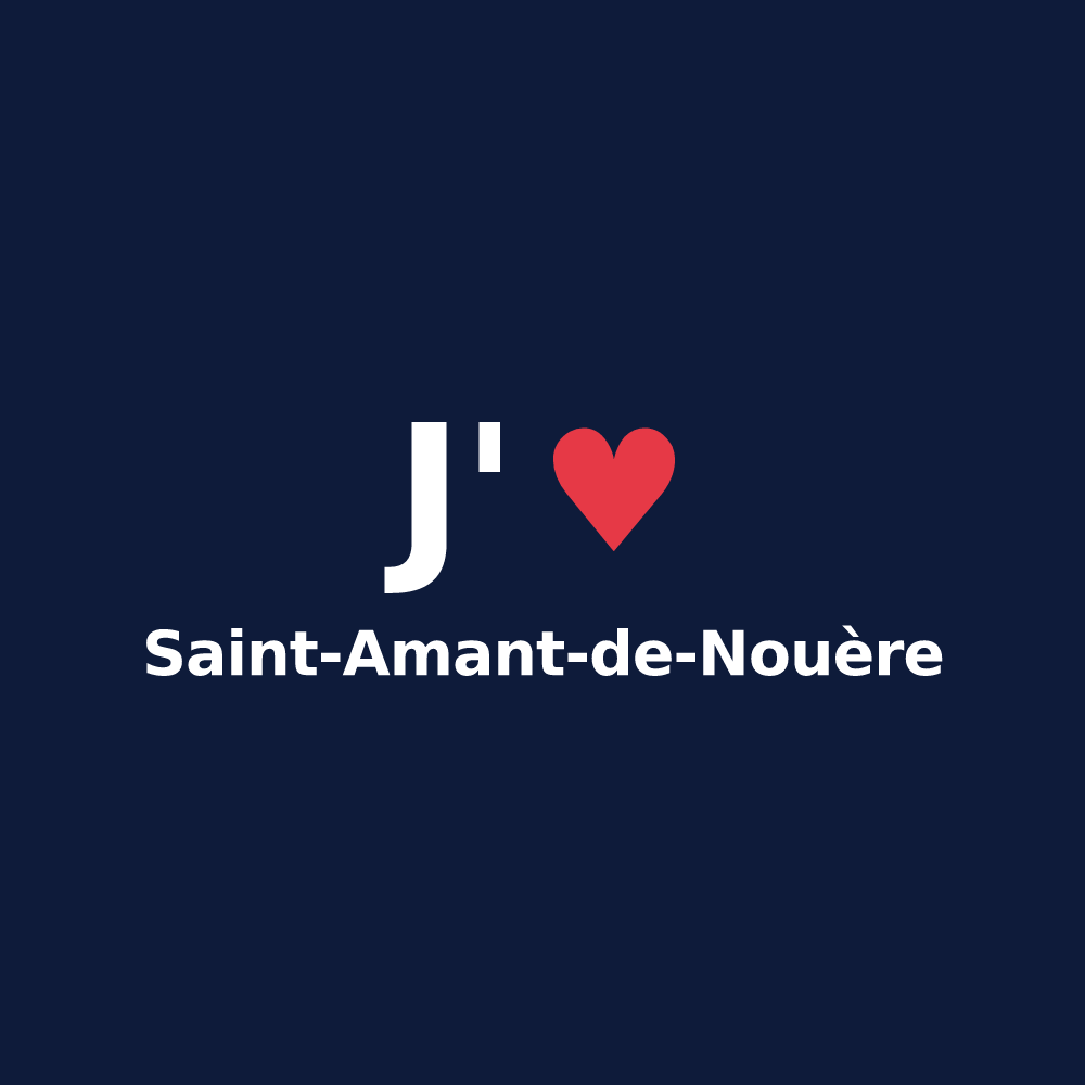 T-shirt personnalisé Saint-Amant-de-Nouère — design J'aime Saint-Amant-de-Nouère