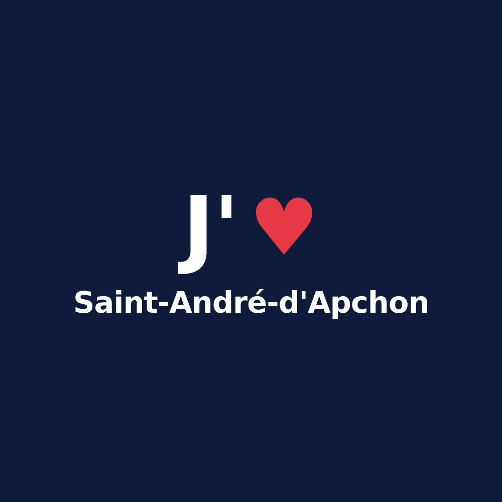 T-shirt personnalisé Saint-André-d'Apchon — design J'aime Saint-André-d'Apchon
