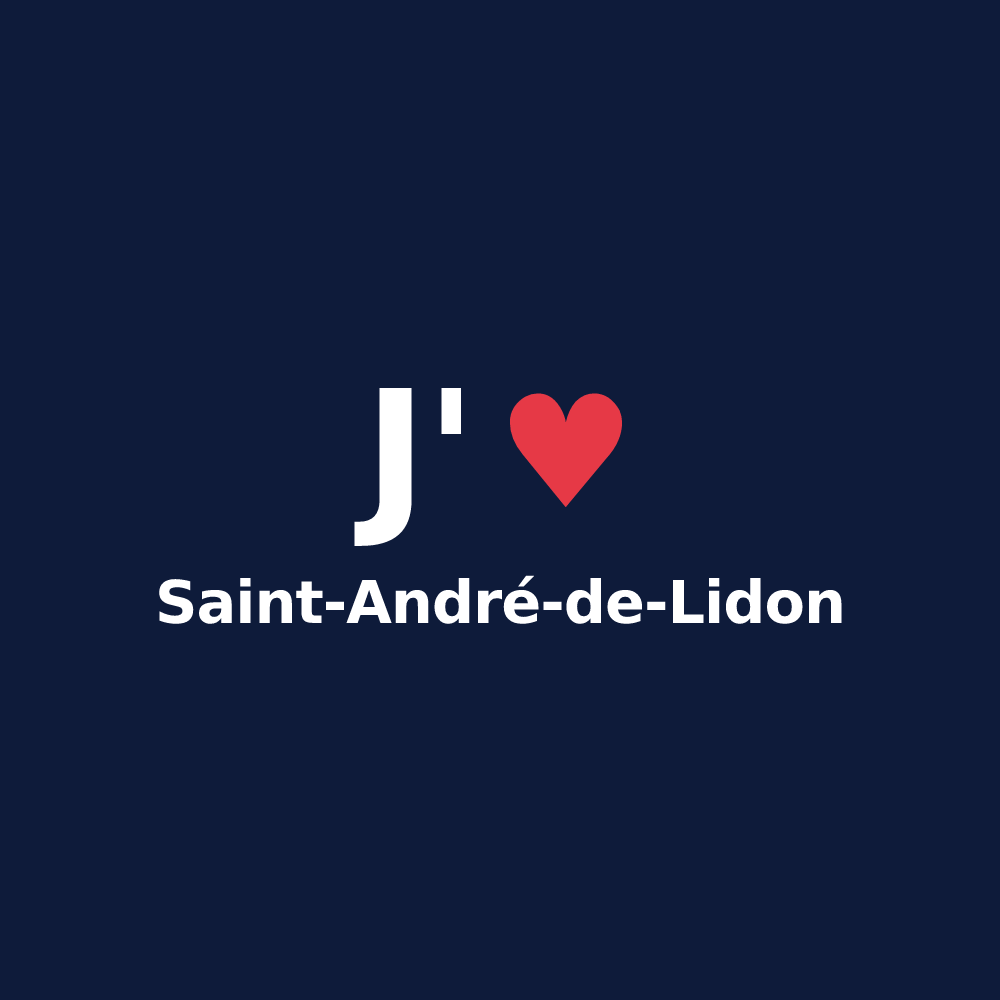 T-shirt personnalisé Saint-André-de-Lidon — design J'aime Saint-André-de-Lidon
