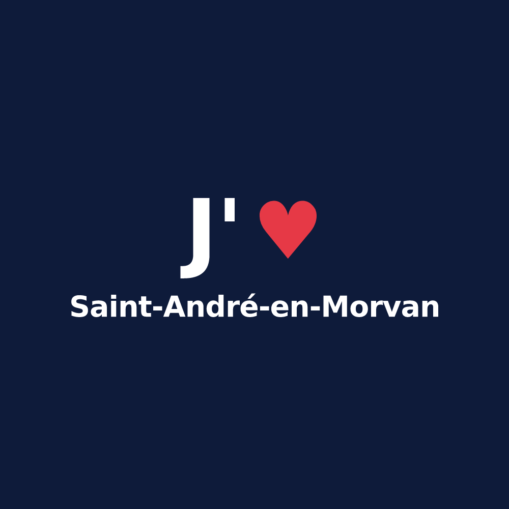 T-shirt personnalisé Saint-André-en-Morvan — design J'aime Saint-André-en-Morvan