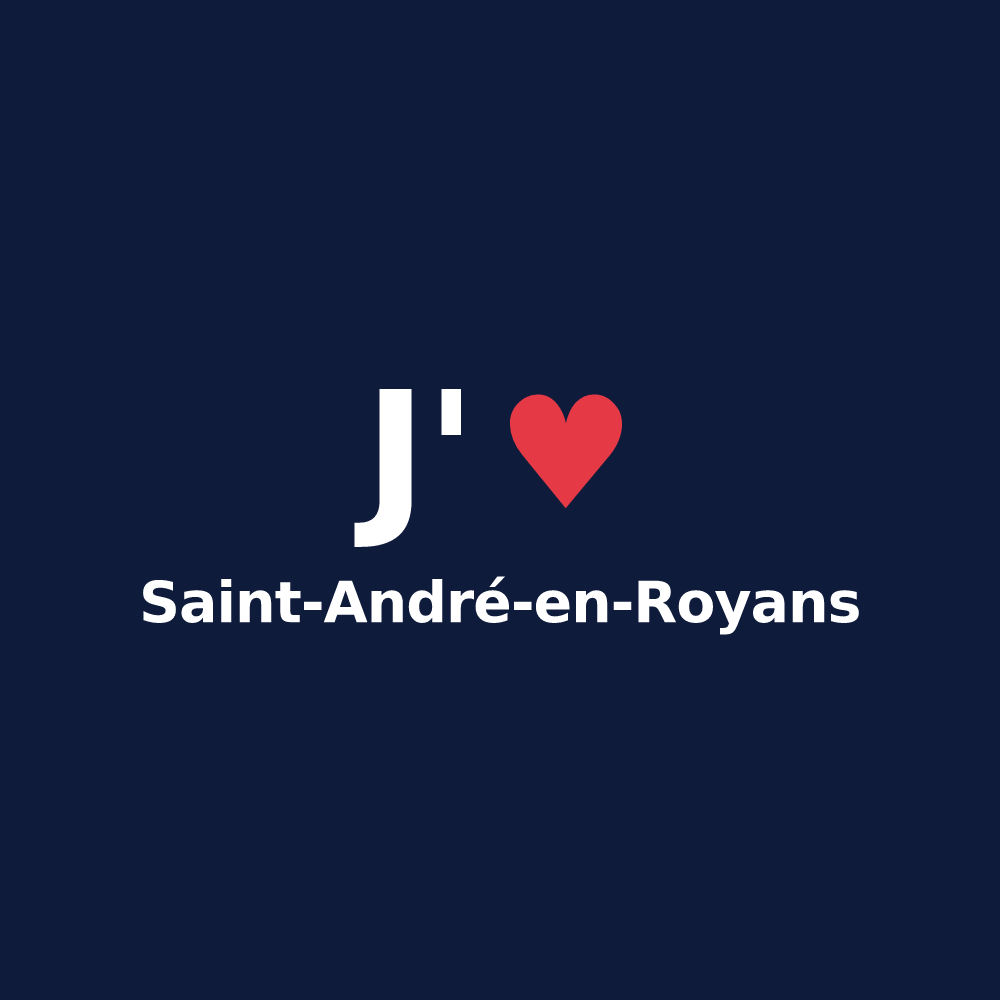 T-shirt personnalisé Saint-André-en-Royans — design J'aime Saint-André-en-Royans