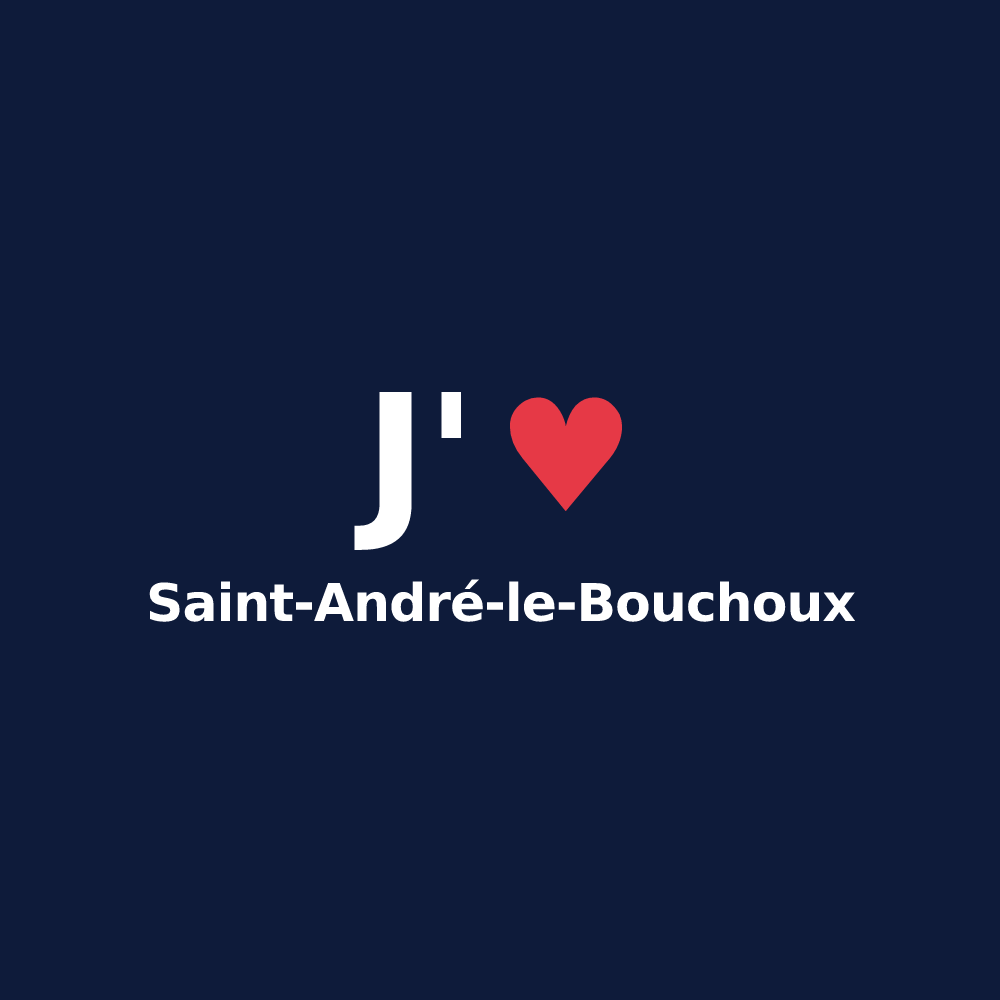 T-shirt personnalisé Saint-André-le-Bouchoux — design J'aime Saint-André-le-Bouchoux