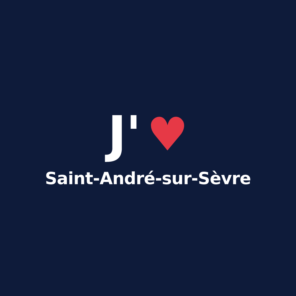 T-shirt personnalisé Saint-André-sur-Sèvre — design J'aime Saint-André-sur-Sèvre